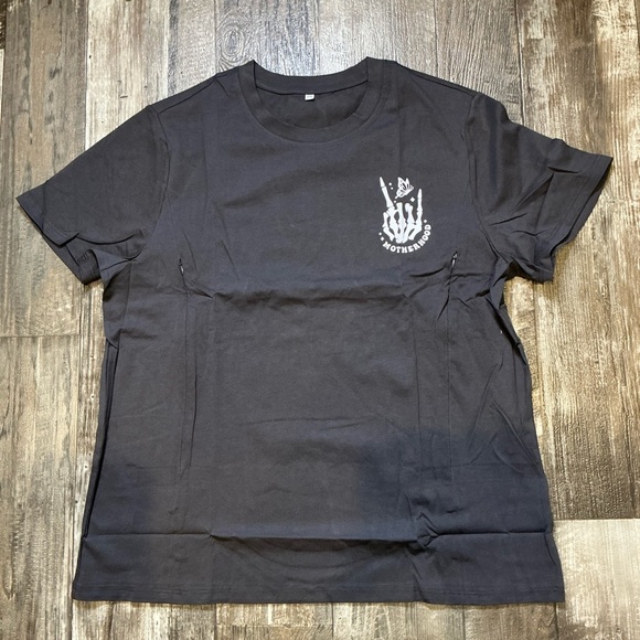 Edgy Black Graphic Nursing T-Shirt Size XXL - Picture 1 of 7